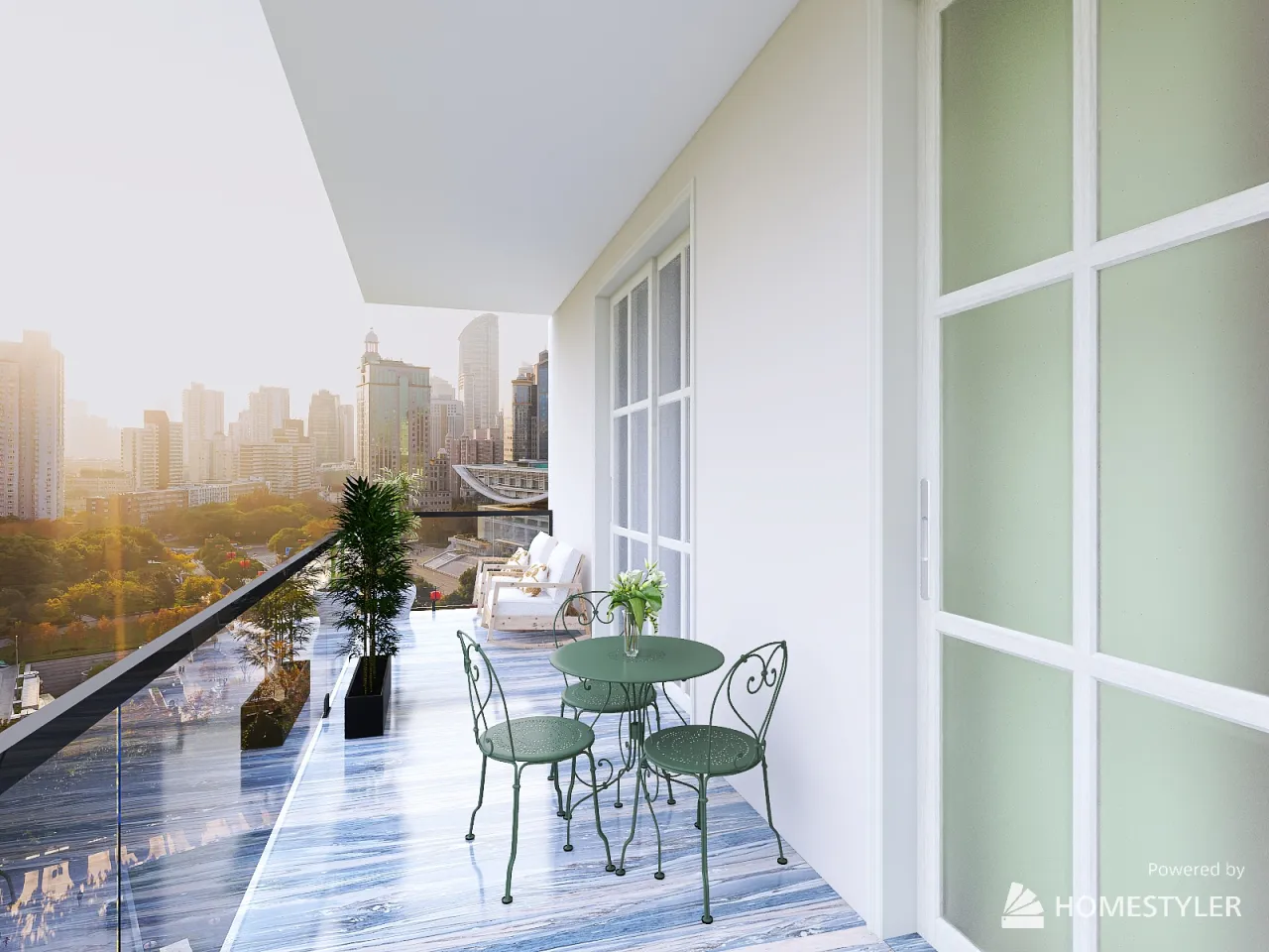 Balcony 3d design renderings