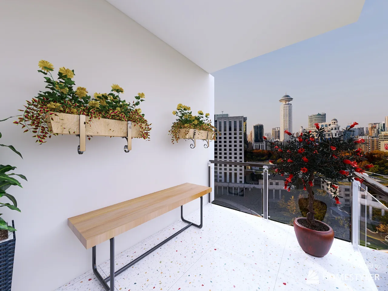 Balcony 3d design renderings