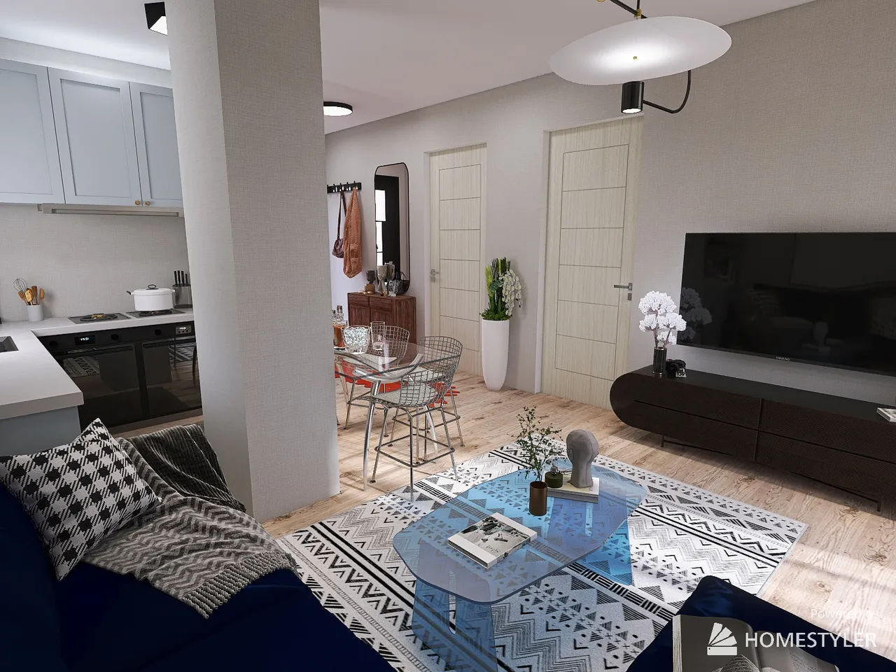 LivingDiningRoom 3d design renderings