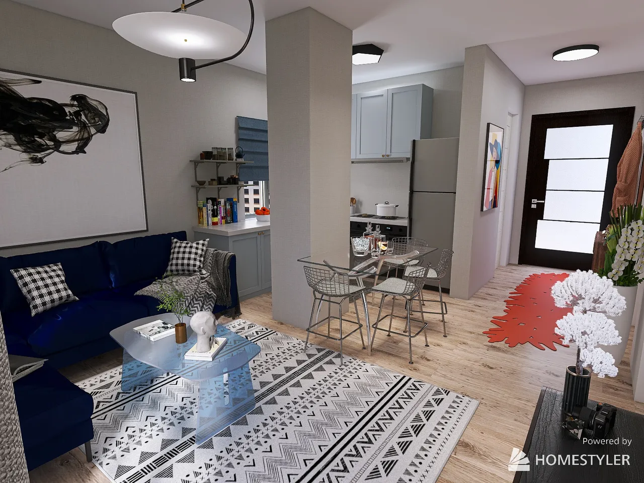 LivingDiningRoom 3d design renderings