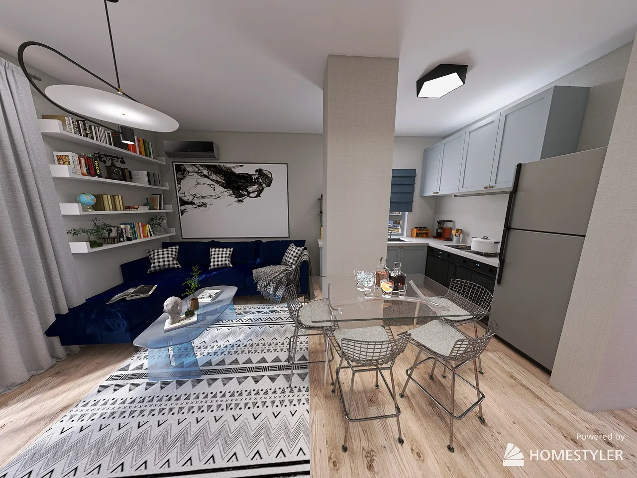 LivingDiningRoom 3d design renderings