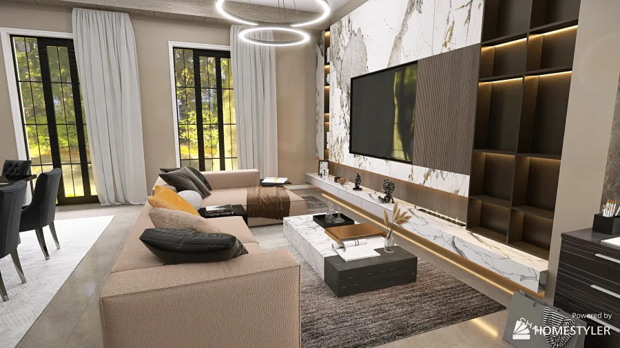 Appartamento moderno ed elegante 3d design renderings