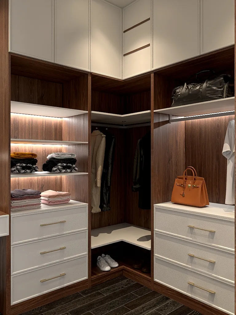 Master dressing room 3d design renderings