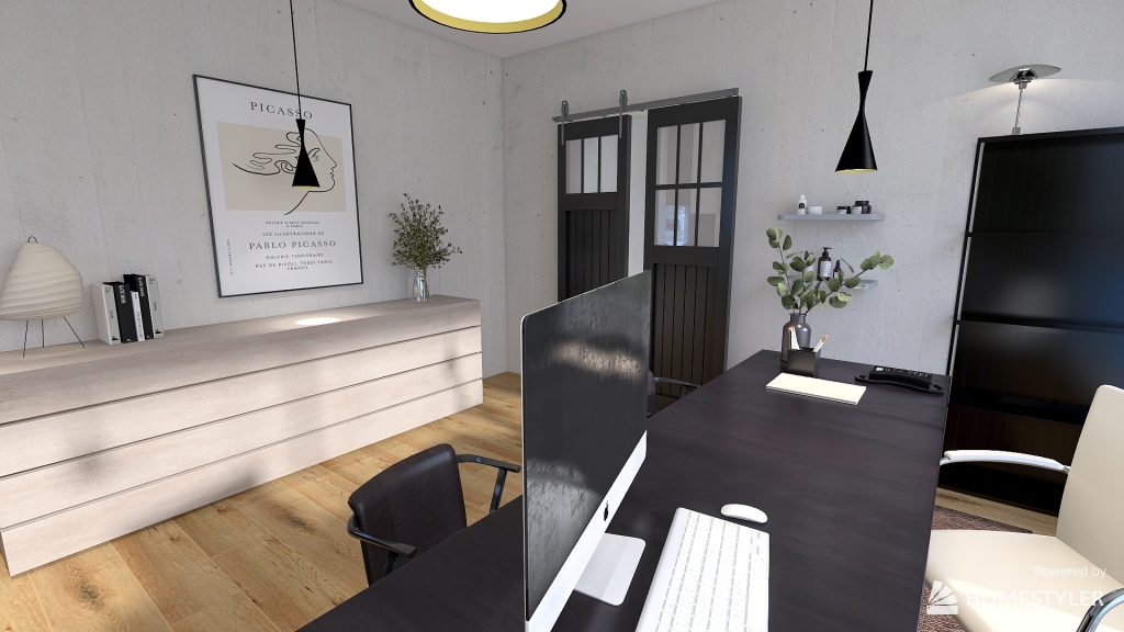 Desk Side 3d design renderings