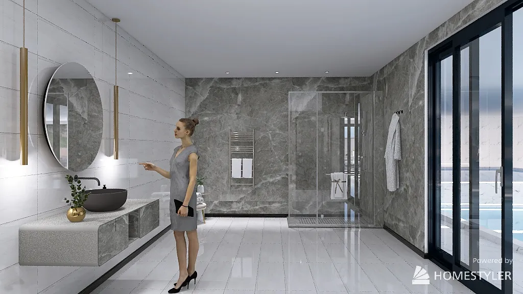 Bathroom 3d design renderings