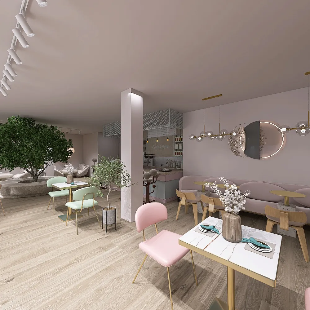 Вася кафе 3d design renderings