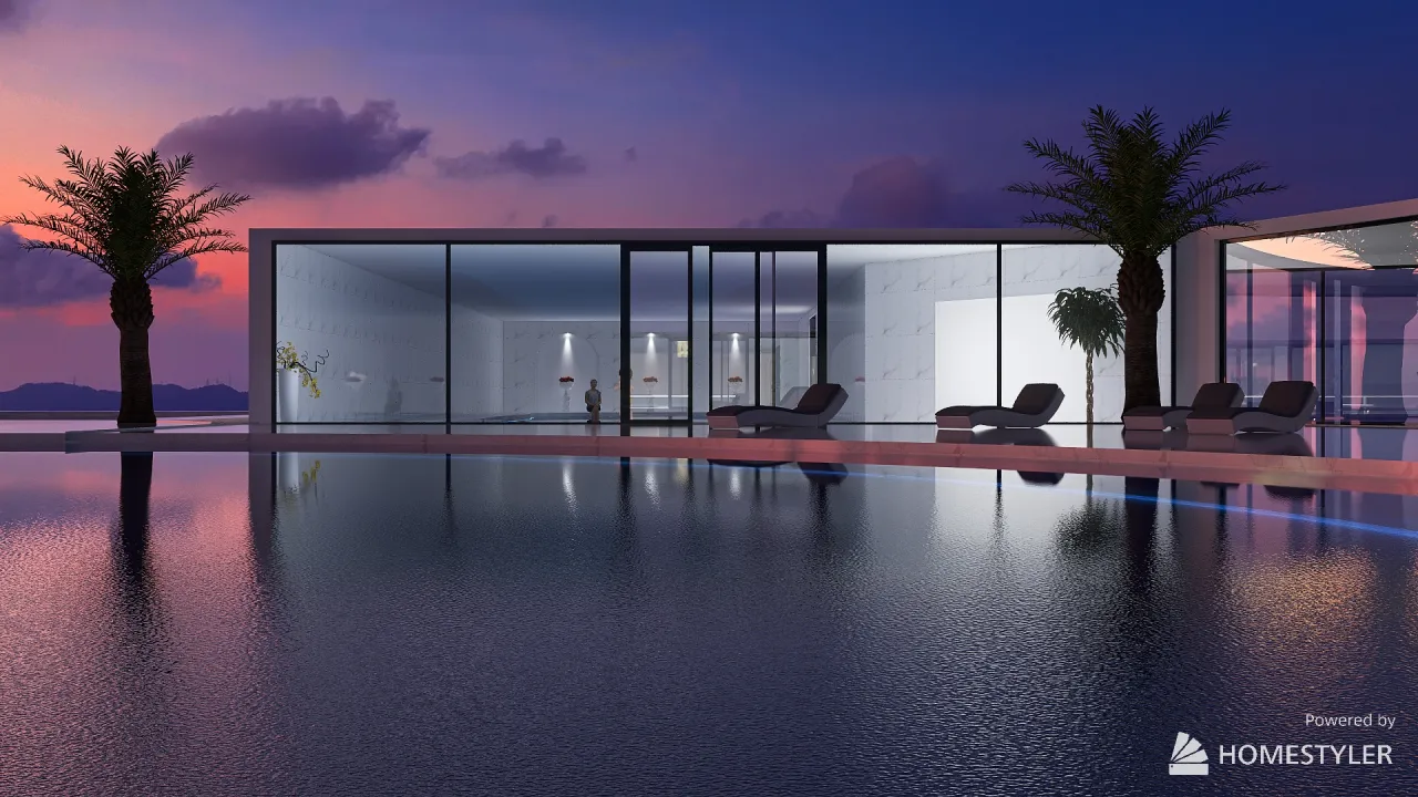 Luxurious Spa Reatreat, Sunken Space Challenge 3d design renderings