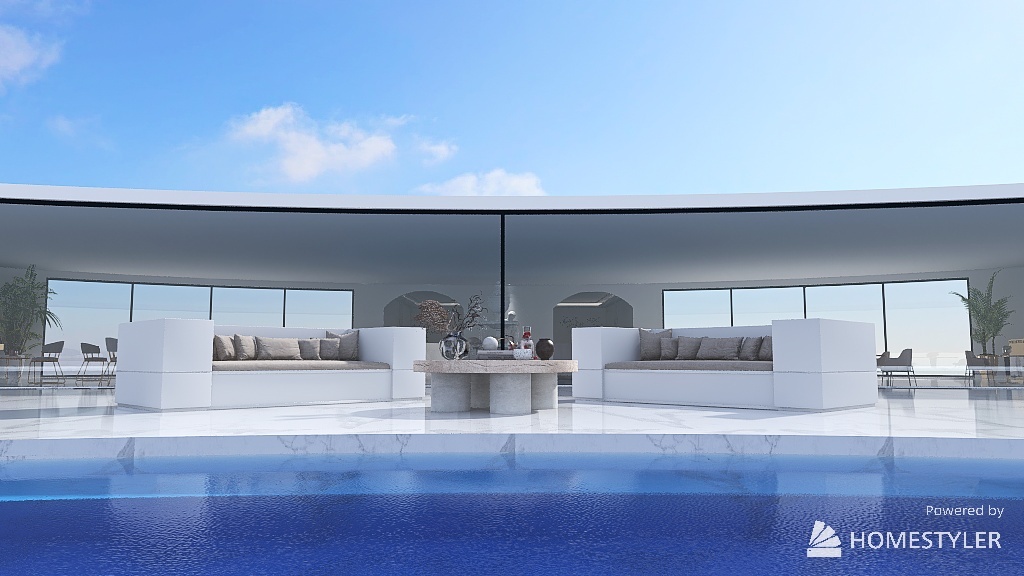 Luxurious Spa Reatreat, Sunken Space Challenge 3d design renderings