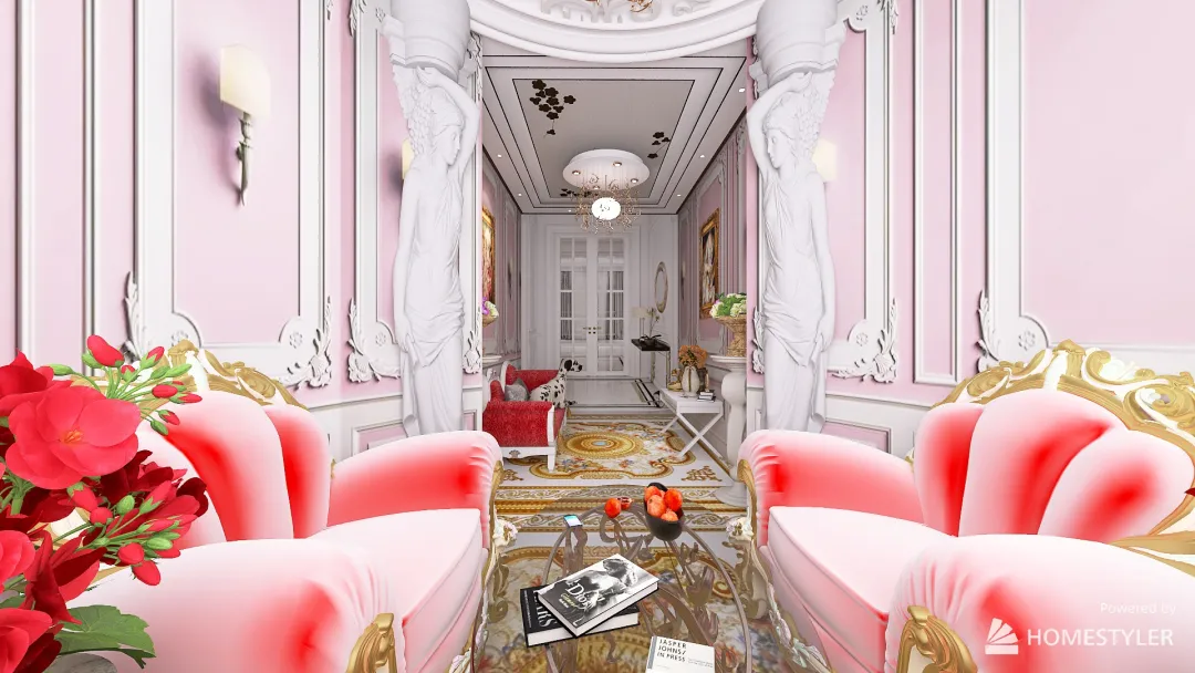 Luxury Living room 3d design renderings