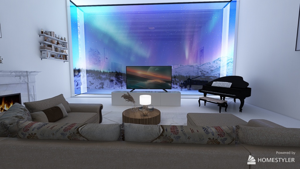 House In The Snow 3d design renderings