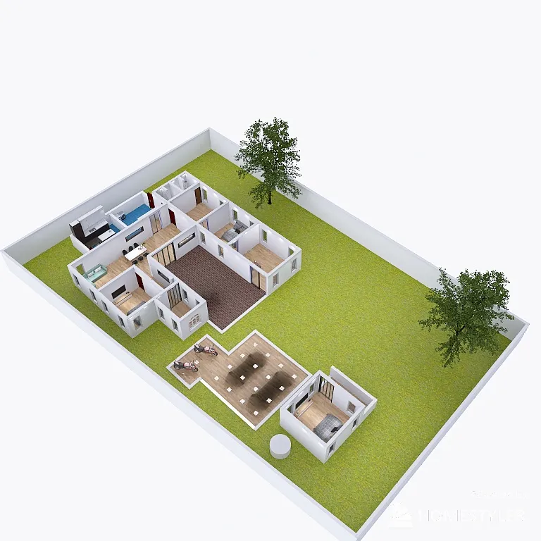 บ้านตัวยู 3d design renderings