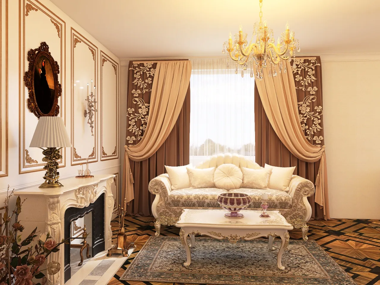 Baroque Style 3d design renderings