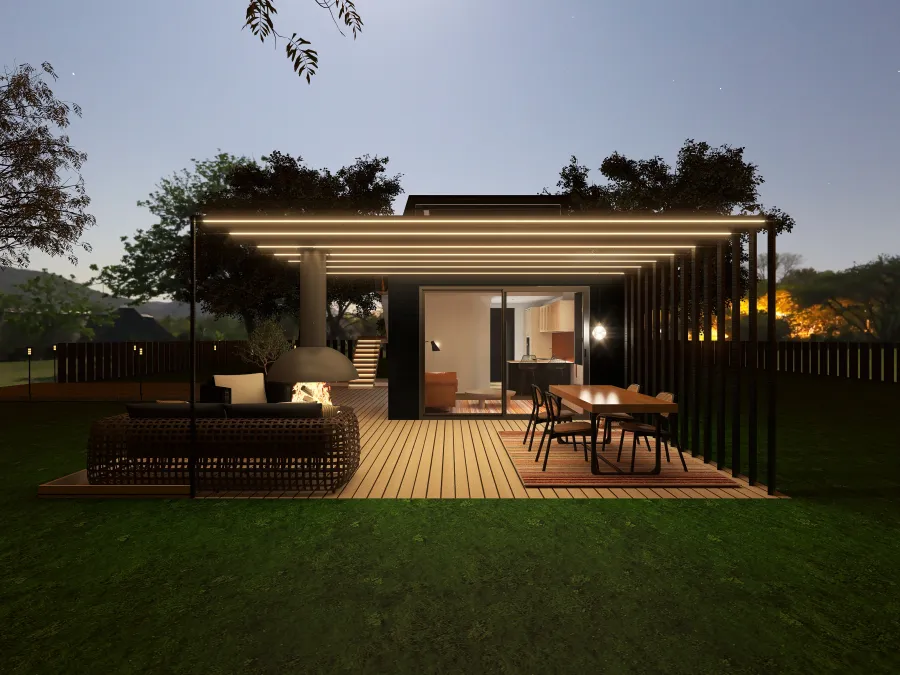 MODERN TINY HOME 3d design renderings