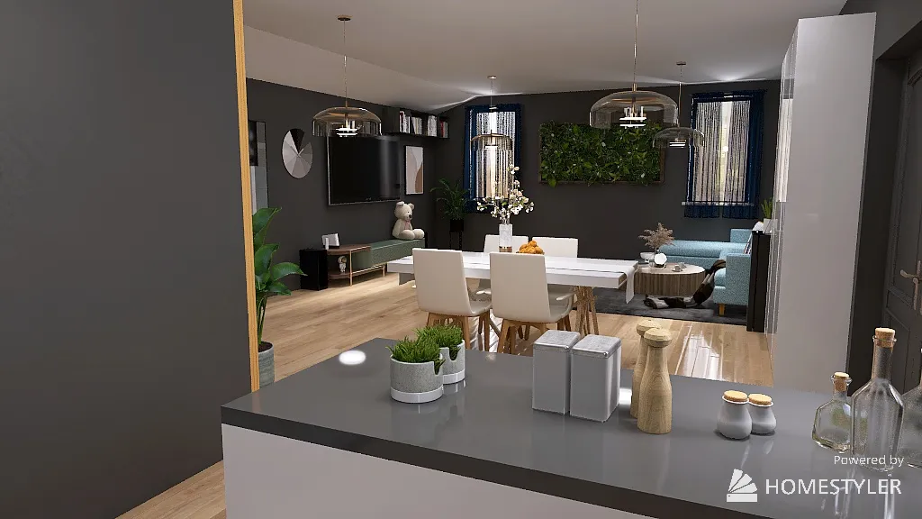 apartment in the city 3d design renderings