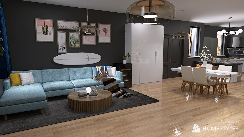 apartment in the city 3d design renderings