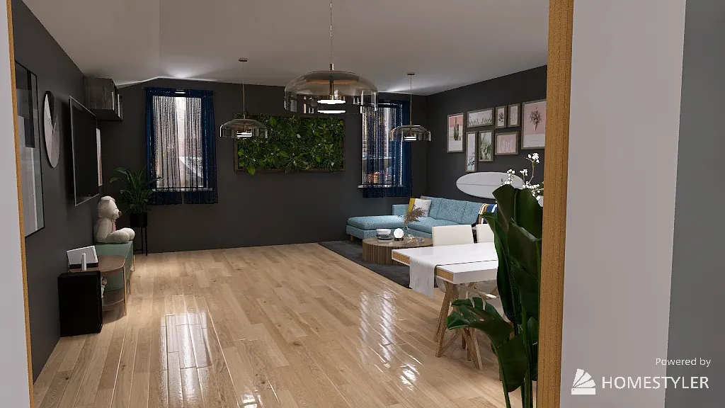 apartment in the city 3d design renderings