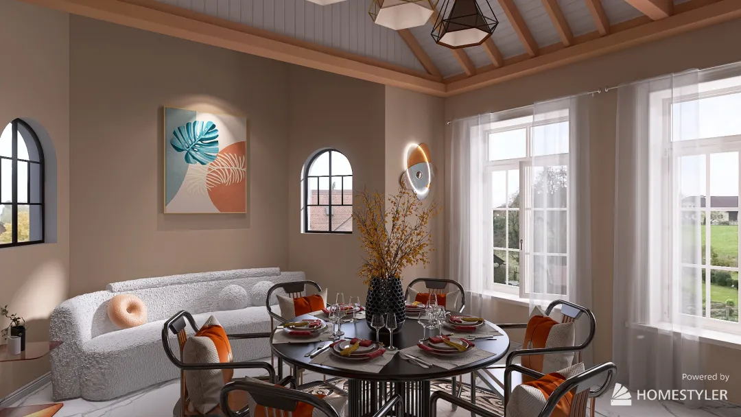 Peach  House 3d design renderings