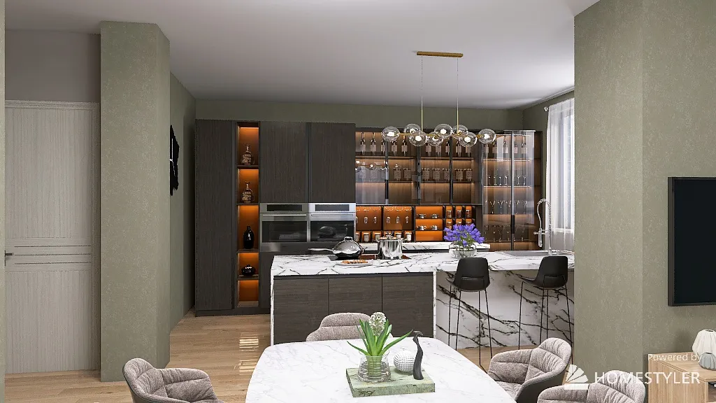 LivingDiningRoom 3d design renderings