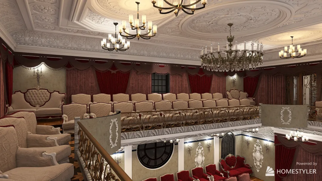 Interior theater 3d design renderings