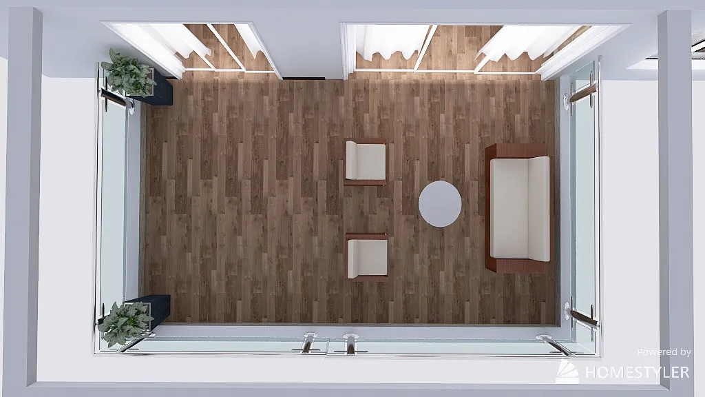 Asymmetrical Room 3d design renderings