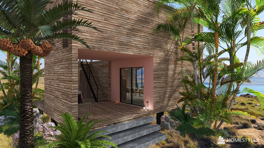 Peach Rental House 3d design renderings