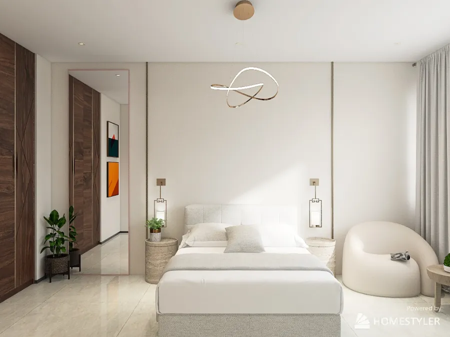Bedroom. Moscow City. 3d design renderings
