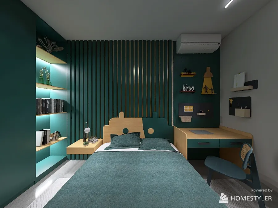 boy room 3d design renderings