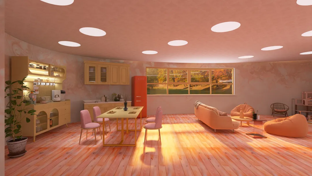 peach 3d design renderings