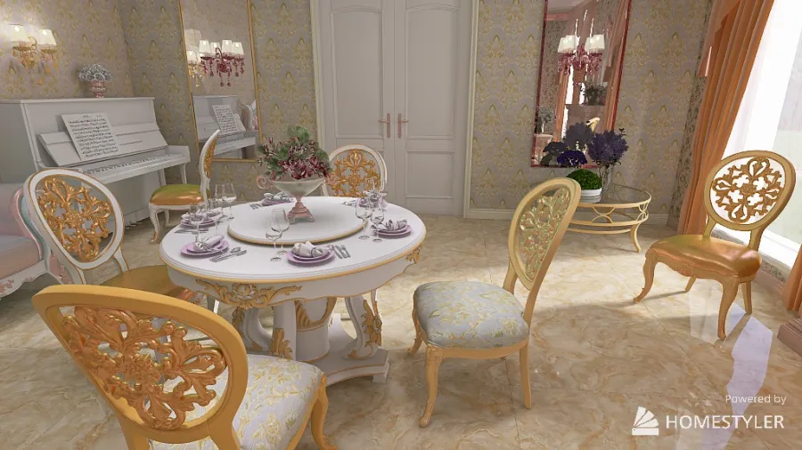 персиковая гостиная 3d design renderings