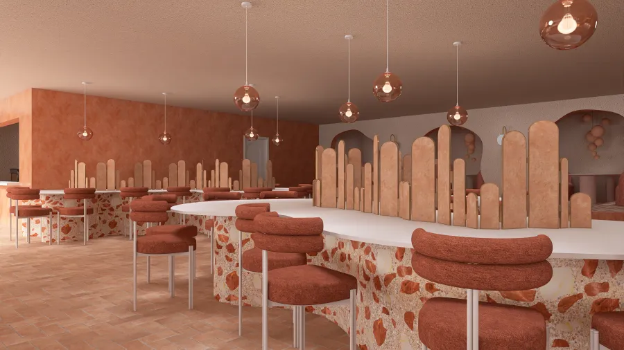 Cafe and Bar 3d design renderings