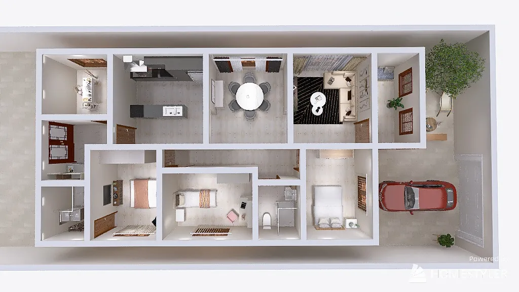 Medium House 10x30 3d design renderings