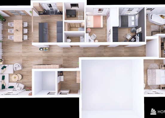 Family home 150m2 + garage Design Rendering
