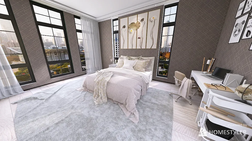 Luxury Small Hotel Room 3d design renderings