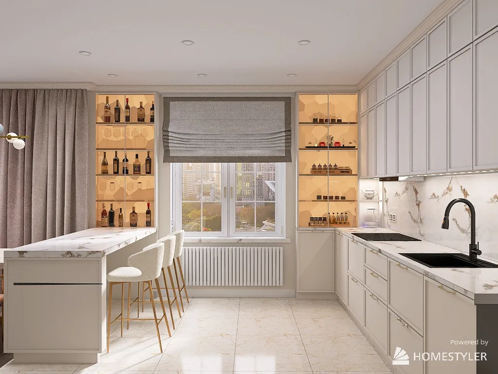 Трешка с испр кухни гостиной 3d design renderings