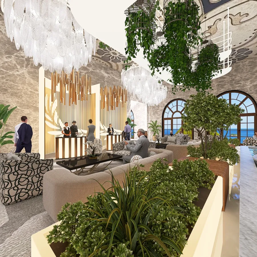 Regency Lakeside Hotel 3d design renderings