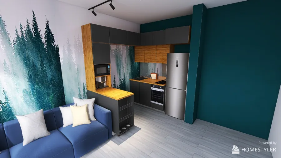 Проект кухня Зорге 273 3d design renderings