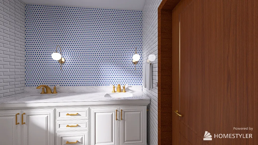 White bathroom 3d design renderings
