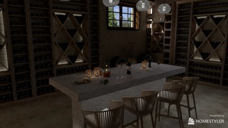 Dalmatian wine tavern 3d design renderings