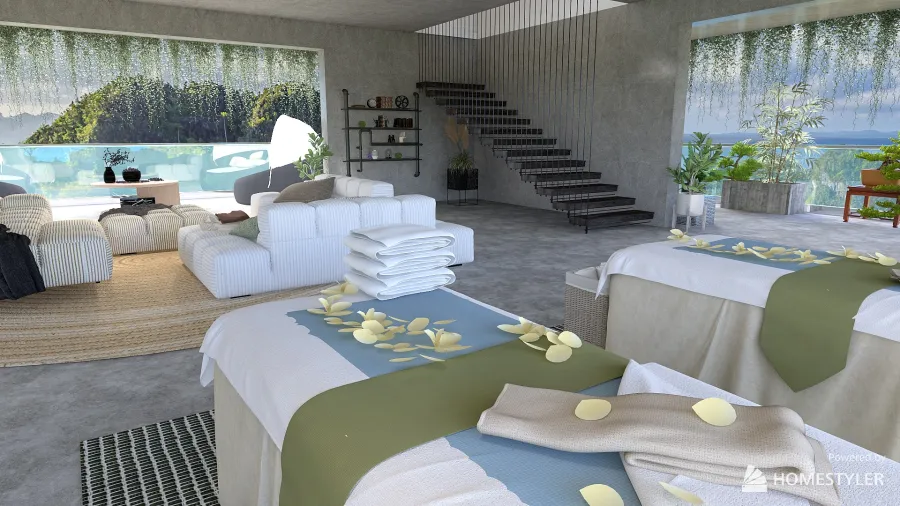 basement style for web 3d design renderings