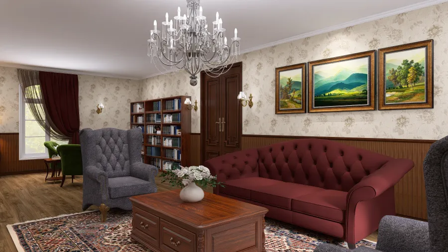 Traditional Interior 3d design renderings