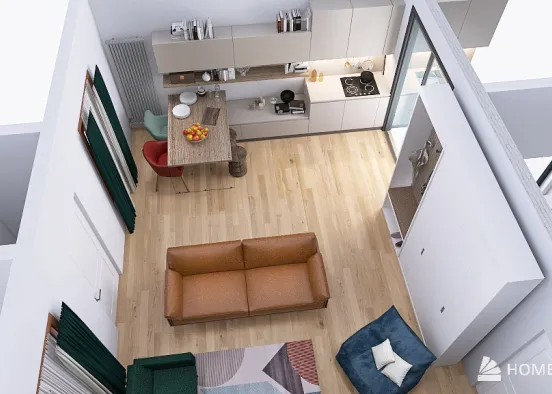 New COpy of Copy of new Kitchen + Livingroom v2 light Design Rendering