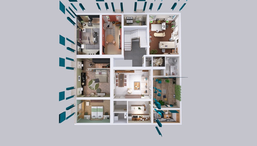 Appartamenti in via Marsala 3d design picture 889.88