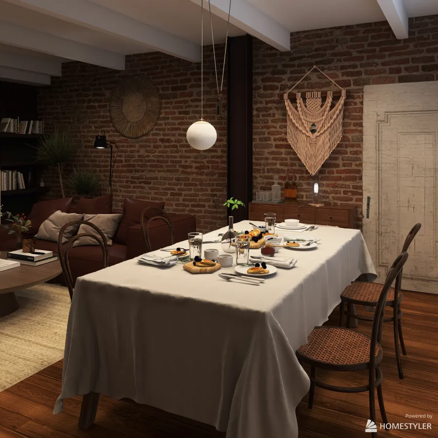 Urban livingroom 3d design renderings