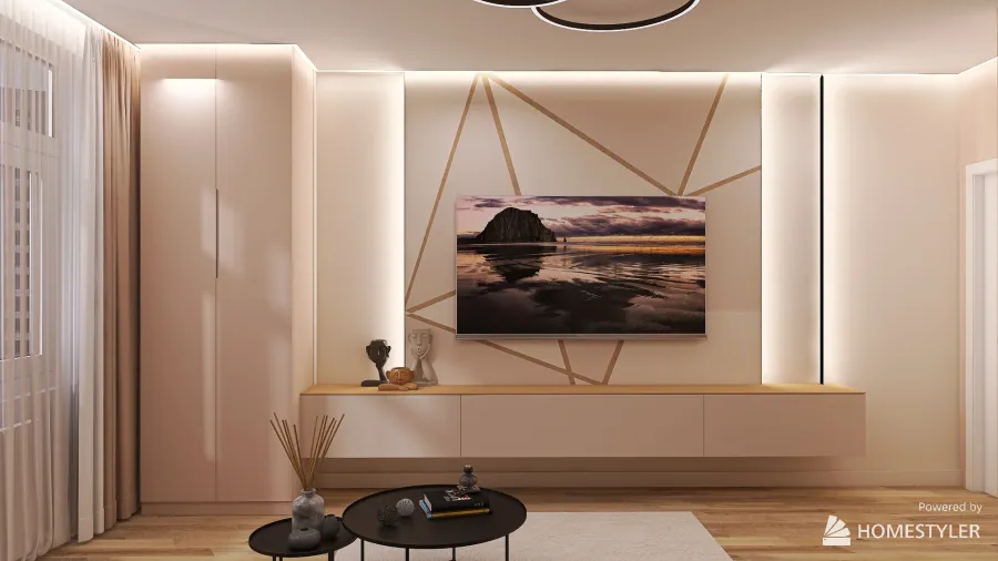Долгининская 2х комнатная квартира 3d design renderings