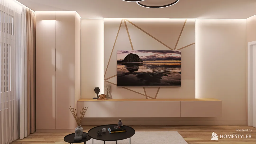 Долгининская 2х комнатная квартира 3d design renderings