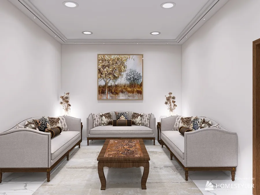 Simple living room 3d design renderings