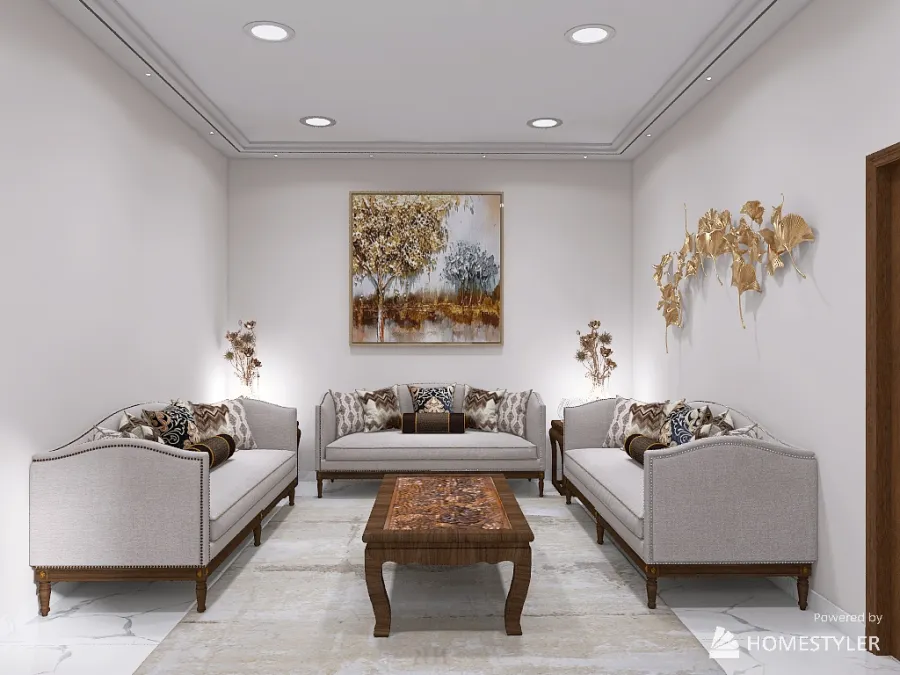 Simple living room 3d design renderings