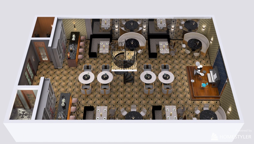 Restaurant (jass club) 3d design picture 297.61