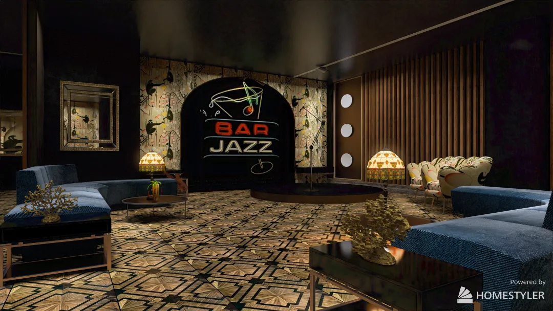 Bar Jazz 3d design renderings