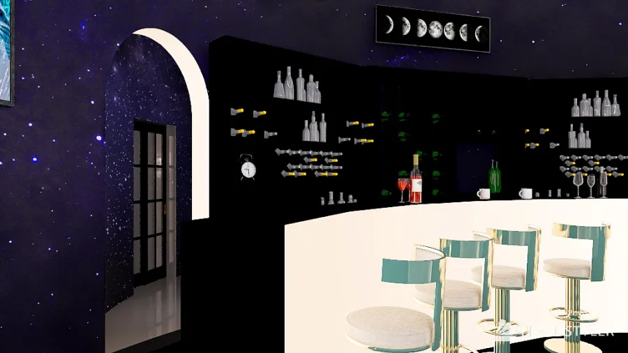 Space Bar 3d design renderings